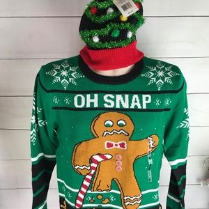 Gingerbread Man OH SNAP Christmas Sweater